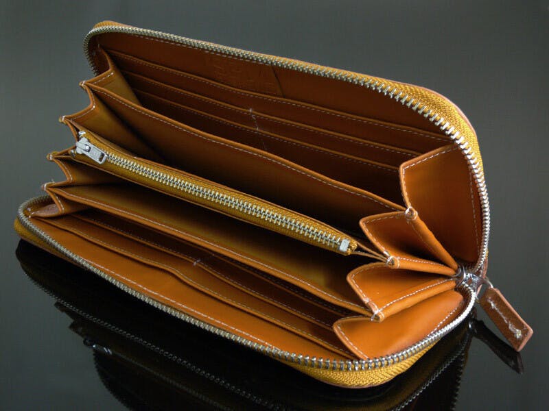 バッファローレザー（水牛革）ラウンドファスナーロングウォレット FC