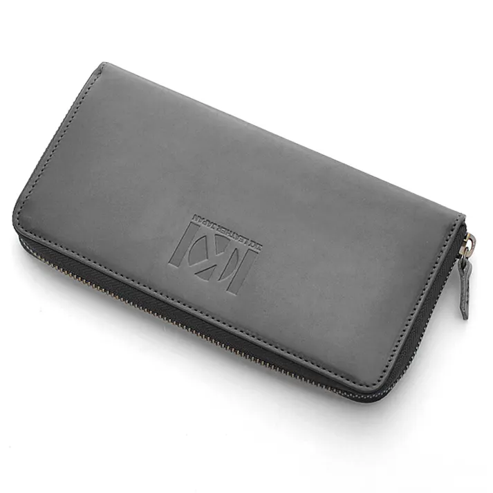 日本国産財布 栃木レザー(ヴォーノアニリン)ラウンドファスナー長財布/【IKILEATHER】ブラック #flc-iki-v0177-bk