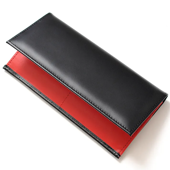 馬革紳士長財布 KT-1096 5色展開 【R・Valentino】/ホースレザーメンズロングウォレット黒/レッド #flc-kt-1096rd