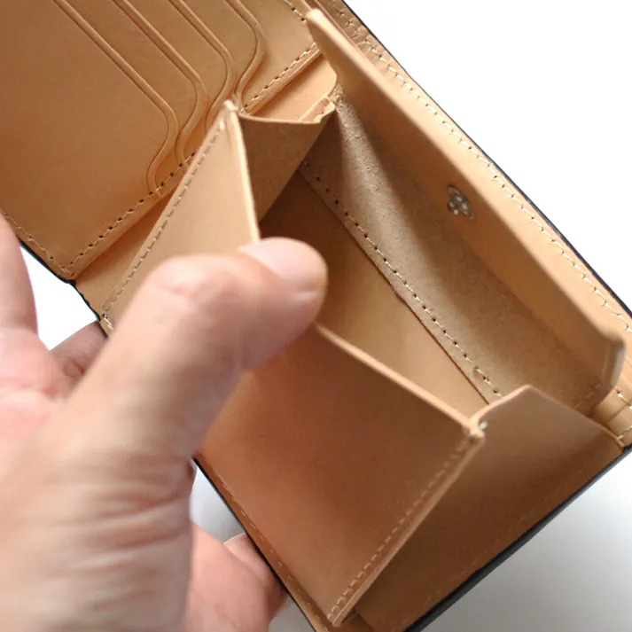 コードバン×バッファロー高級二つ折り財布 進化系リッチコードバンMH-911【MOMO】 ブラック #flc-mh-911bk