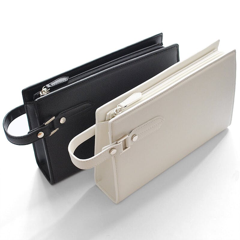 Perfect Check 8冊セット フェイクレザーサフィアーノ柄メンズクラッチバッグ No.2615T