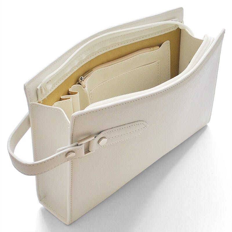 フェイクレザーサフィアーノ柄メンズクラッチバッグ No.2615T