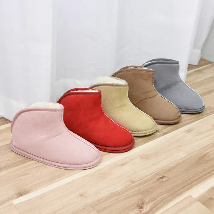 洗える ウール ルームシューズ ブーツ ダークブラウン洗える ウォッシャブル 送料無料 ムートン風 ふかふか あったか おしゃれ スリッパ 天然素材 大人気 室内用 かわいい 北欧 韓国 冬 冬用 ギフト プレゼントMサイズ