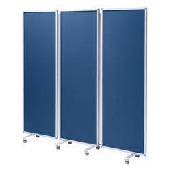 3連結パーティション(W1800×H1800・クロスタイプ・ブルー) オフィス家具 3連結パーティション(W1800×H1800・クロスタイプ・ブルー) オフィス家具