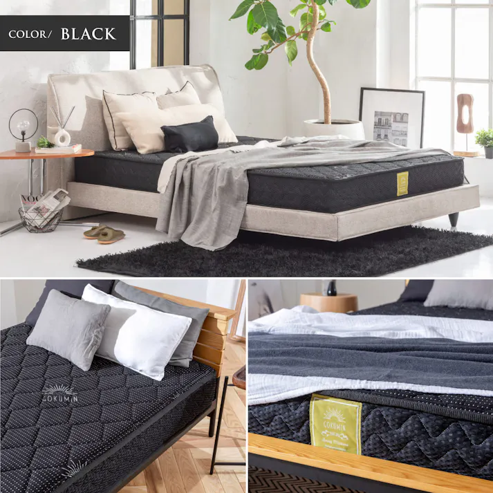 マットレス プレミアム スプリングマットレス 極厚 20cm GOKUMIN ポケットコイルベッドマット シングル セミダブル セミシングル ダブル クイーン ベッドマット ベッドマットレス ポケットコイル 高反発 硬め 高反発ウレタン