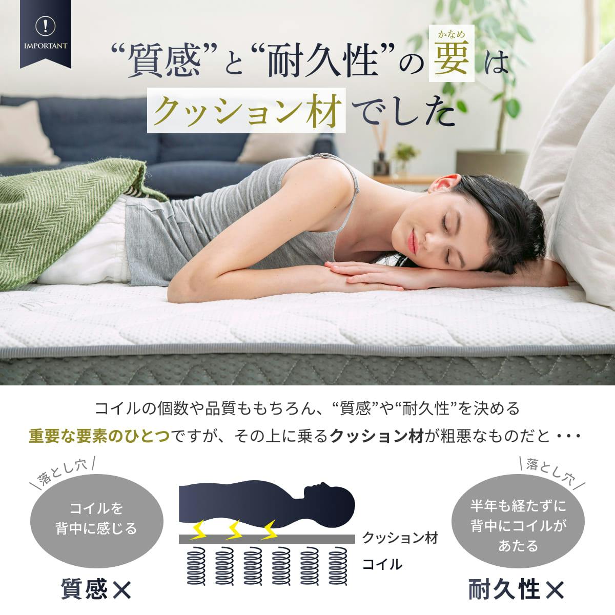 マットレス プレミアム スプリングマットレス 極厚 20cm GOKUMIN