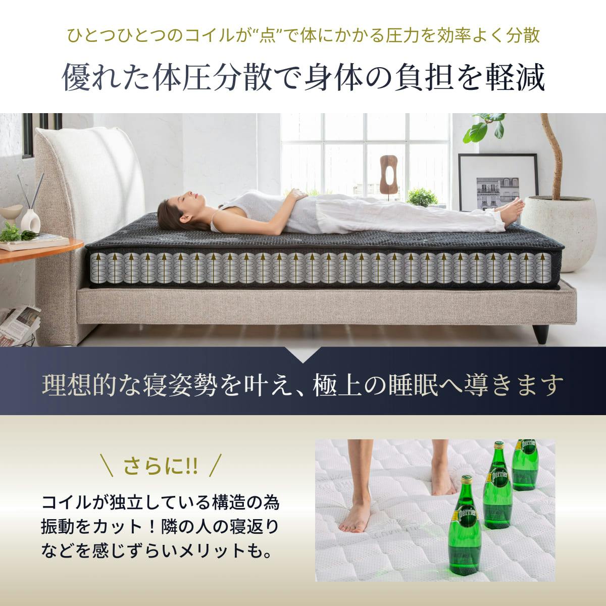 マットレス プレミアム スプリングマットレス 極厚 20cm GOKUMIN