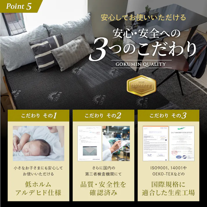 GOKUMINマットレス 男のマットレス 高反発マットレス 腰痛 マットレス 195cm 厚さ5cm セミシングル シングル セミダブル ダブル クイーン ベッドマットレス シングルマットレス マットレストッパー ウレタンマットレス