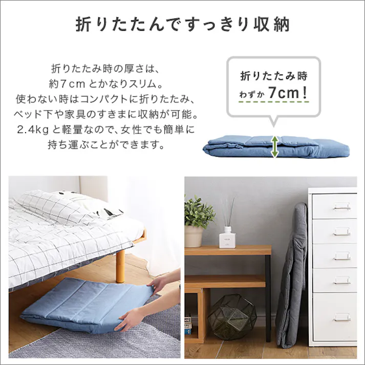 折りたたみ スリム 座椅子 ロータイプ 【Olika-オリカ-】/カラー:ブルー/ #sh-06-lsz--bl 4535306209780