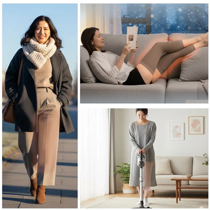 【ふともモーフ お得な3枚セット】 ちあふる 毛布素材の太ももウォーマー。お出かけもおうち時間も太ももからこっそり温活 就寝時 冷え取り タイツの上に重ね履きも 防寒 冷え性 対策 ふともも JAN:4580372173916