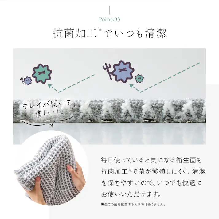 【厚手のワッフル織りバスマット大判 お得な2枚セット(各色1枚×2セット)】 ちあふる 大判 50×80 吸水 速乾 抗菌 すべり止め 丸洗いOK セット