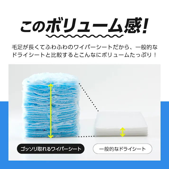 【ゴッソリ取れるワイパーシート】 ちあふる ドライ 極細繊維 ホコリ髪の毛 キャッチ フローリング 壁 天井JAN:4989409103993