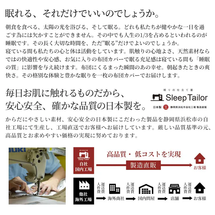 Sleep Tailor 日本製 超長綿 掛け布団カバー 布団カバー セミダブル ノーブル シルクのような艶 綿100% サテン 80番手極細糸 高級ホテル仕様 防ダニ スナップボタン パールホワイト