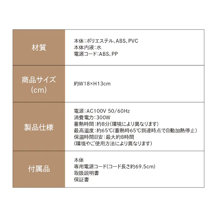 【蓄熱式湯たんぽ mini warmer(グレー)】 ちあふる 電気代節約であったか 冬支度 省エネ 節電 JAN:4571621441368