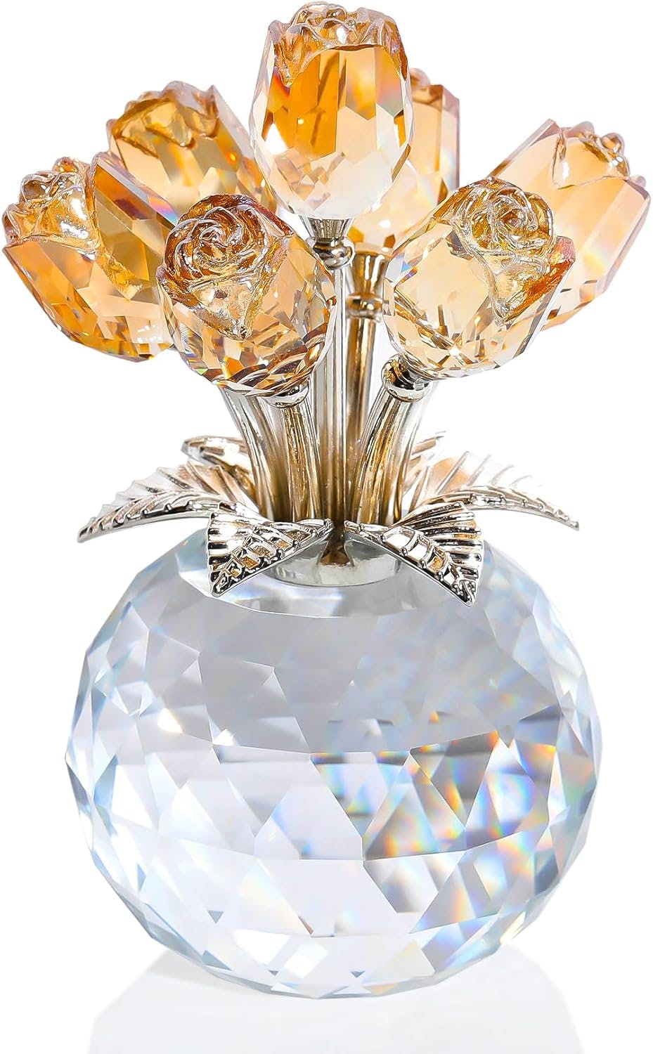 クリスタルピンクローズ 結婚記念日プレゼント女性クリスタルピンクバラギフト バラの花束 薔薇 置物 誕生日プレゼント 結婚祝い バレンタインデー 母の日 彼女 オーナメント