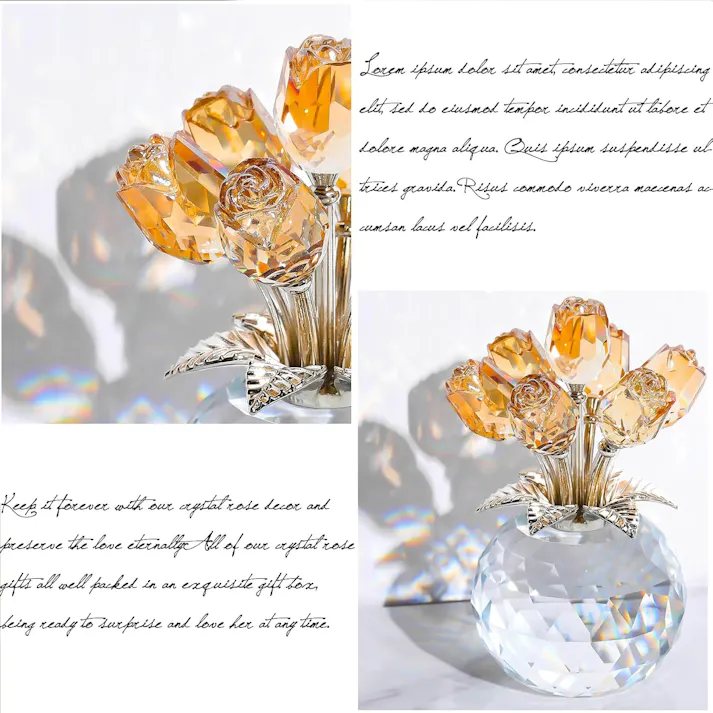 クリスタルピンクローズ 結婚記念日プレゼント女性クリスタルピンクバラギフト バラの花束 薔薇 置物 誕生日プレゼント 結婚祝い バレンタインデー 母の日 彼女 妻 母への贈り物