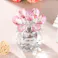 クリスタルピンクローズ 結婚記念日プレゼント女性クリスタルピンクバラギフト バラの花束 薔薇 置物 誕生日プレゼント 結婚祝い バレンタインデー 母の日 彼女 妻 母への贈り物