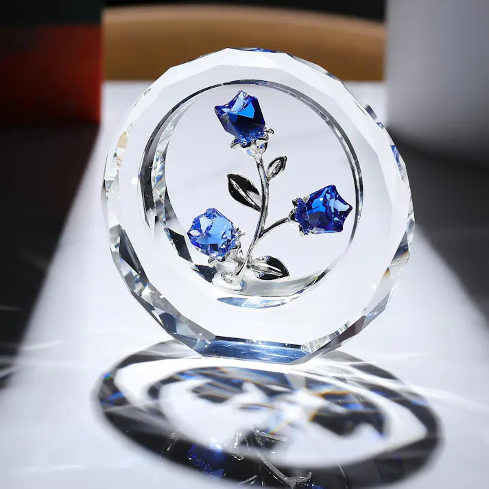 クリスタルピンクローズ 結婚記念日プレゼント女性クリスタルピンクバラギフト バラの花束 薔薇 置物 誕生日プレゼント 結婚祝い バレンタインデー 母の日 彼女 妻 母への贈り物