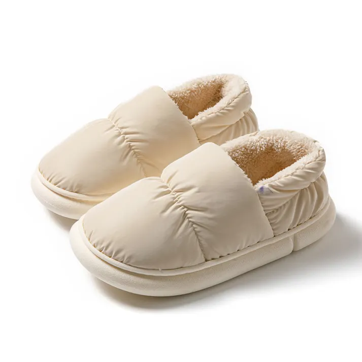冬用スリッパ 防寒 防水 静音 洗える スリッポン 軽量 カジュアル 室内履き