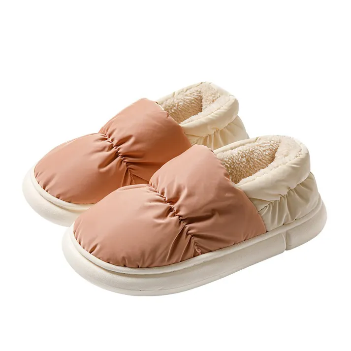 冬用スリッパ 防寒 防水 静音 洗える スリッポン 軽量 カジュアル 室内履き