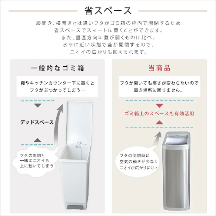 シャッター式50L自動開閉ゴミ箱【ROCO-ロコ-】/ #roco--tu 【4535306208417】