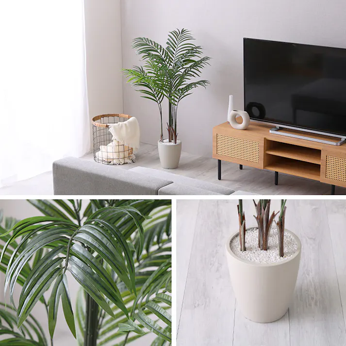 お手入れ簡単フェイクグリーン アレカヤシ Sサイズ(120cm)/カラー:グレー/ #sh-06-are-s--gy 【4535306247362】