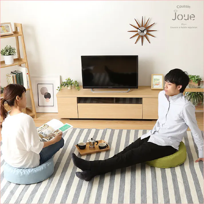 しっとり沈むカバーリング低反発クッション 洗濯可能なクッションカバー 丸型【 joue - ジュー - 】 単品/カラー:ベージュ/ #sh-07-jurd--be 【4535306178659】