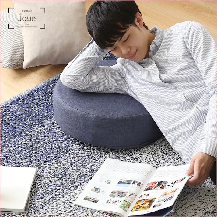 【同色2個SET】しっとり沈むカバーリング低反発クッション 洗濯可能なクッションカバー 丸型 【 joue - ジュー - 】 /カラー:グレー/ #sh-07-jurdset--gy 【4535306178741】