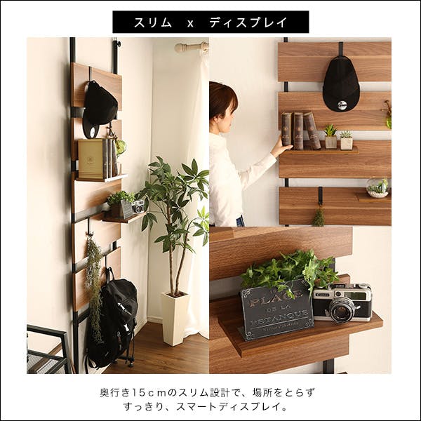 突っ張り木板ラダーラック（幅60cm）【Escala-エスカーラ-】 突っ張り木板ラダーラック（幅60cm）【Escala-エスカーラ