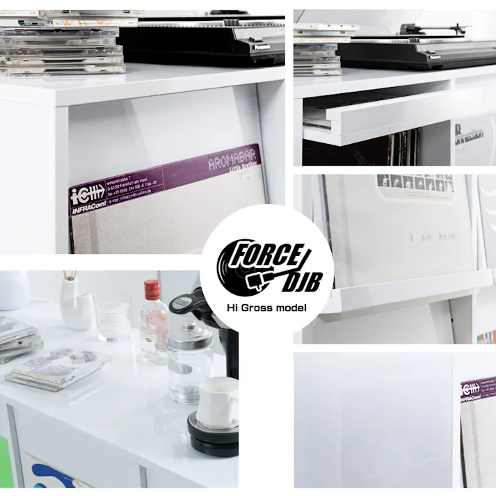 【FORCE】両面ディスプレイ型レコードラック6DOORタイプ レコード収納 ディスプレイラック レコード棚 lp cd 棚 本棚 フラップ扉 収納棚 収納ラック 木製 ターンテーブル 台 ブラウン ヴィンテージ レコードプレーヤー台