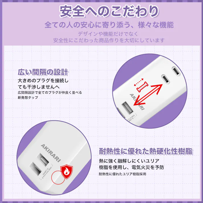 コンセント 延長コード 3m 短い 電源コード タップ 5個口 OAタップ安全 電源タップ usb たこあしコンセント テーブルタップ 3個AC 2個USB-A タコ足配線 蛸足 隙間 薄型