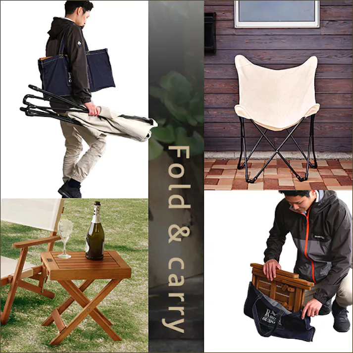 アウトドア フォールディングテーブルチェア3点セット 【HABUL-ハブル-】/カラー:ベージュナチュラル/ #sh-01-od3tc--bena 【4535306204532】