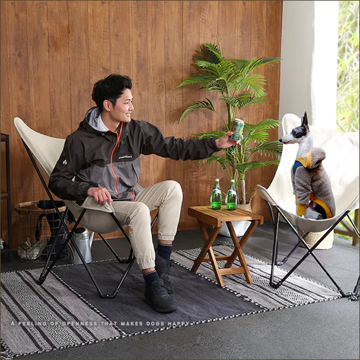 アウトドア フォールディングテーブルチェア3点セット 【HABUL-ハブル-】/カラー:ベージュナチュラル/ #sh-01-od3tc--bena 【4535306204532】