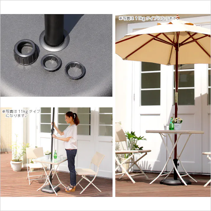 パラソル使用時の必需品【パラソルベース-15kg-】(パラソル ベース)/カラー:ブラック/ #sh-05-75817--bk---lf2 【4535306149420】