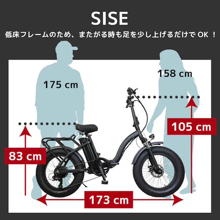 型式認定取得・公道走行可能!ファットバイクタイプ電動アシスト自転車:FAT-01(ガンメタ)