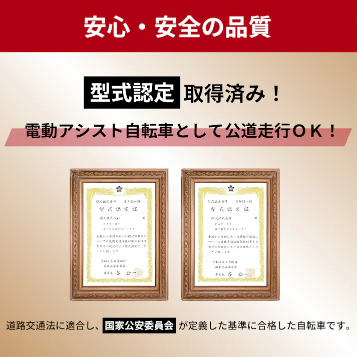 型式認定取得・公道走行可能!ファットバイクタイプ電動アシスト自転車:FAT-01(カーキ)