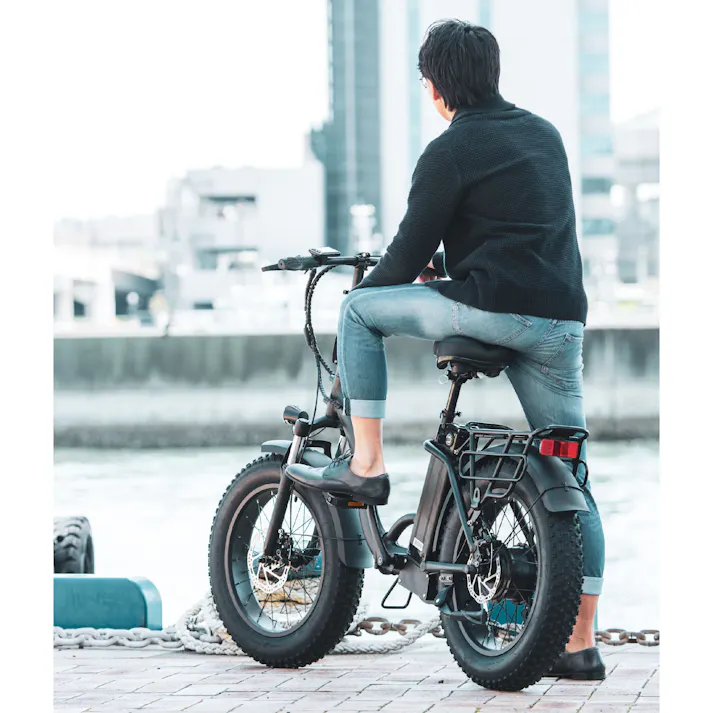 型式認定取得・公道走行可能!ファットバイクタイプ電動アシスト自転車:FAT-01(カーキ)