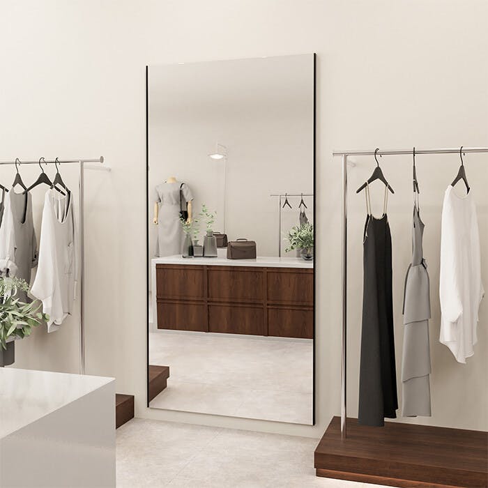 割れないミラー 幅100cmx高さ180cm フィルムミラー 姿見 全身鏡 鏡