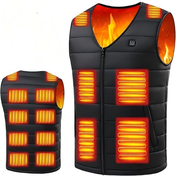 電熱ベスト ヒーターベスト【サイズ：L】【モバイルバッテリー付き（大