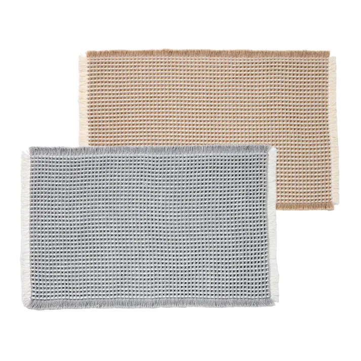 【厚手のワッフル織りバスマット大判 】 ちあふる 大判 50×80 吸水 速乾 抗菌 すべり止め 丸洗いOK セット