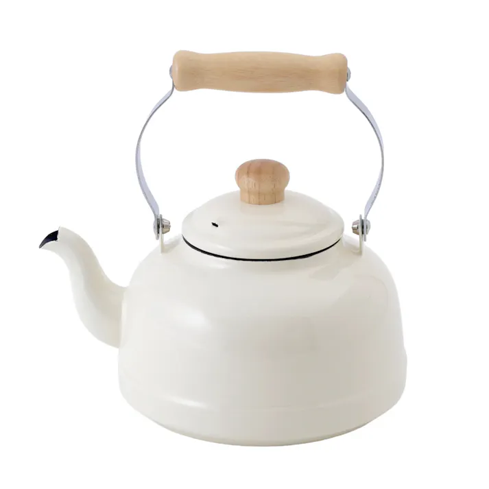 富士ホーロー ビームス シンプル ケトル ホーロー 2.3L IH対応 BMS【やかん IH 200V対応 直火 調理器具 琺瑯 ホーローケトル レトロ キッチン用品 Clocca】 バニラ