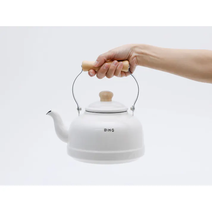 富士ホーロー ビームス シンプル ケトル ホーロー 2.3L IH対応 BMS【やかん IH 200V対応 直火 調理器具 琺瑯 ホーローケトル レトロ キッチン用品 Clocca】 バニラ