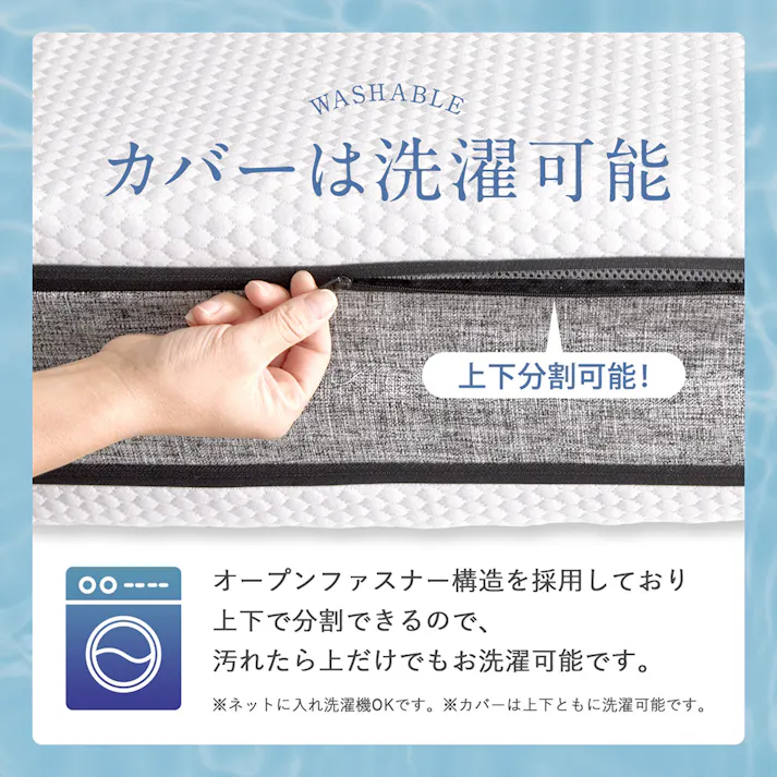 エコラテ エリート 10cm 三つ折りマットレス ダブル 138x195x10cm 硬め 3つ折り 折りたたみ 150N ベッド 布団 敷き布団 体圧分散 快眠 安眠 寝具 床置き 収納 ecolatte elite