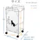 22149【KDW-149】ゴミ箱 おしゃれ 黒猫モチーフ Sサイズ ダストワゴン 分別 ゴミ袋スタンド 幅35 分別ダストワゴン 目隠し ゴミ袋 スタンド スリム ごみ箱 完成品 ごみ ホルダー ゴミホルダー 黒 猫 収納 国産 日本製 コンパクト キャスター付 コロコロ