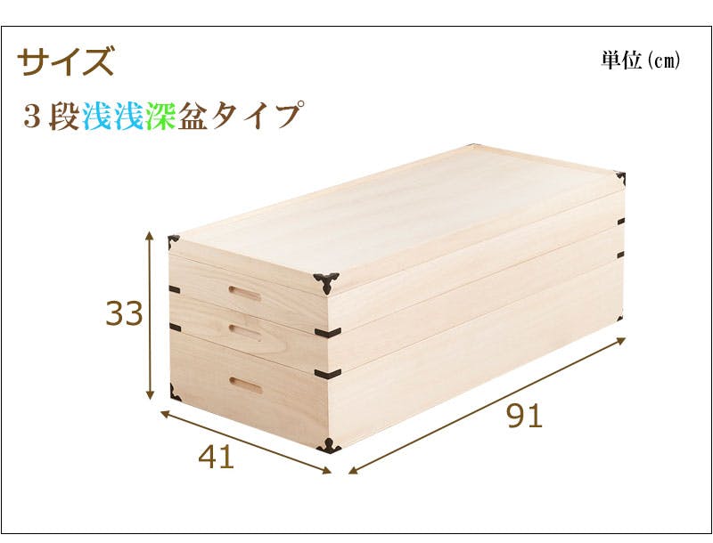 送料込みに変更！新品未使用 桐衣装箱 三段 着物箪笥 浅浅深 衣装ケース 桐衣装箱3段 浅深型 隅金具付 桐衣装ケース3段 高級桐ケース 箪笥