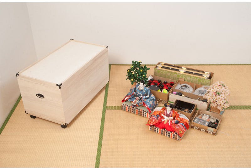 総桐雛人形収納ケース1段 高さ41.5cmタイプ 押入れクローゼットにも