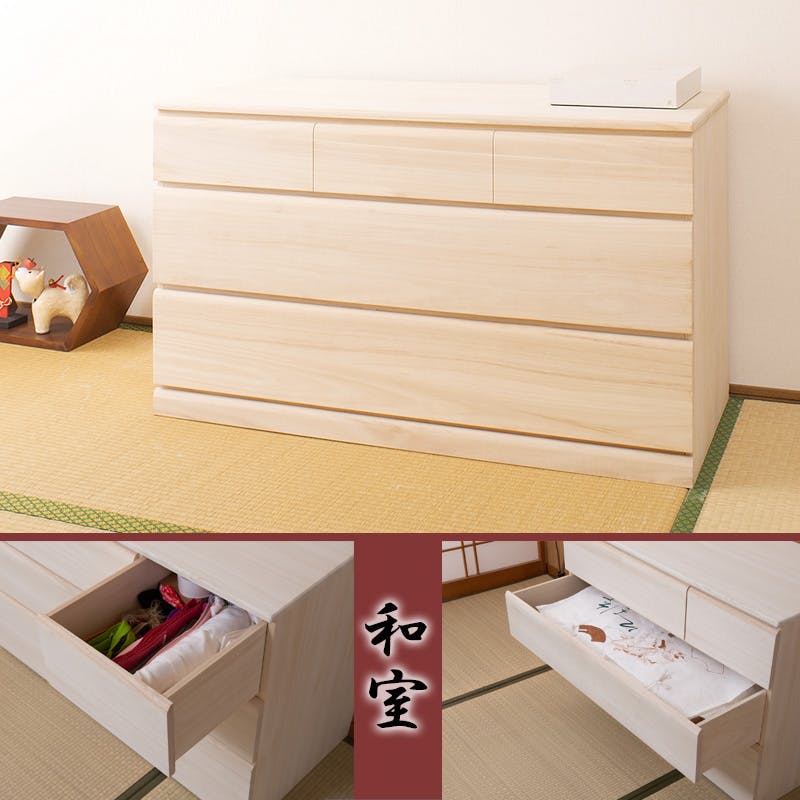 桐クローゼットチェスト 国産品 桐クローゼットチェスト幅100 3段 大川家具 日本製