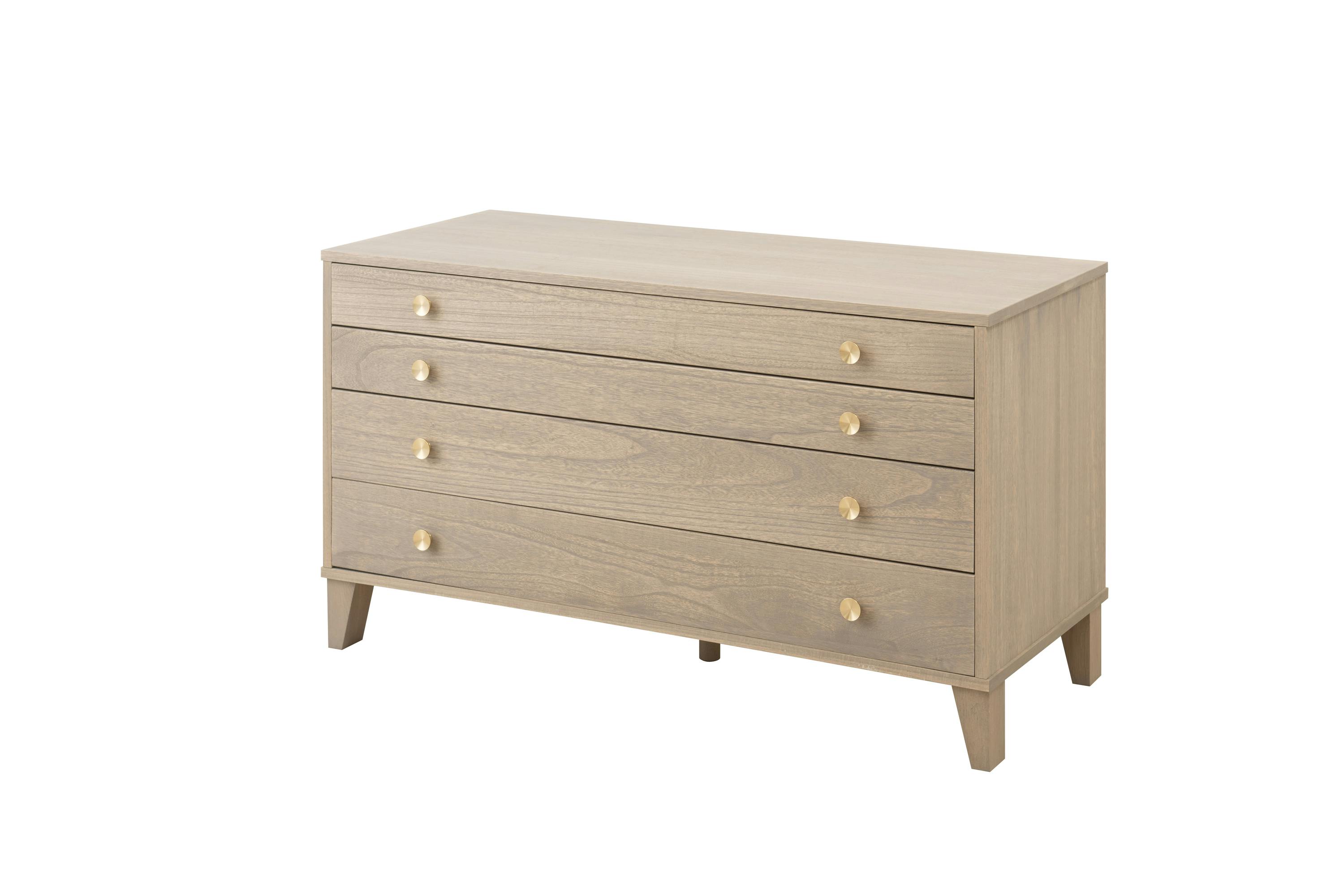 MUSUBI 総桐チェスト 4段 幅100 奥行44 高さ57 cm オイル仕上げ グレージュ 日本製 完成品 うづくり仕上げ 浮造り仕上げ 真鍮取っ手 モダン 押入れ・クローゼットワゴン・チェスト MUSUBI 総桐チェスト 4段 幅100 奥行44 高さ57 cm オイル仕上げ グレージュ 日本製 完成品 うづくり仕上げ 浮造り仕上げ 真鍮取っ手 モダン 押入れ・クローゼットワゴン・チェスト