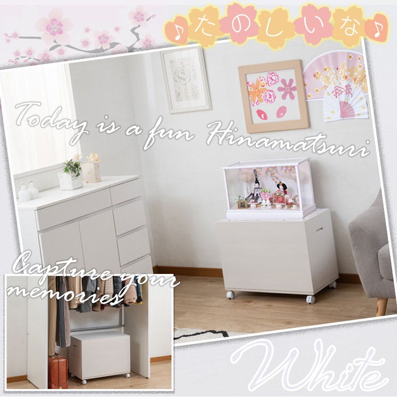 桐櫻 総桐雛人形収納ケース】 高さ47cm 奥行60.5 日本製 国産 ホワイト