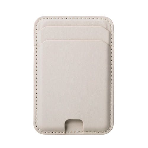 エレコム MAGKEEP カードケース ベージュ スマートフォンアクセサリ